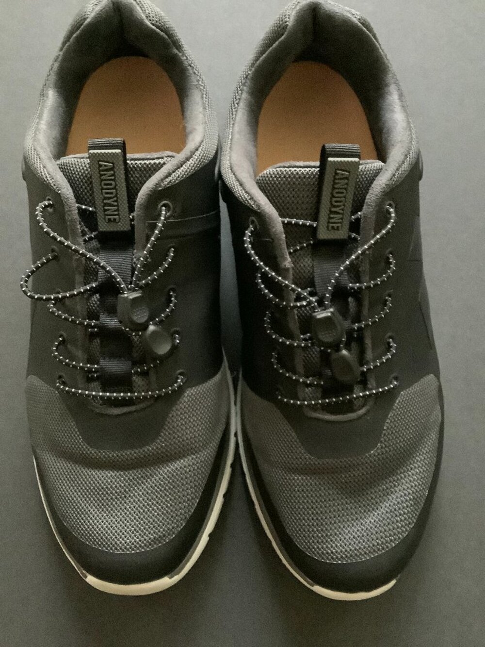 Anodyne Comfort Walking Sneakers Gray Black Orthopedic Shoes